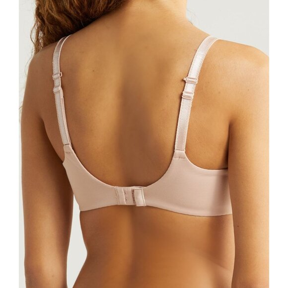 🆕CHANTELLE Norah Chic Plunge T-Shirt Underwire Bra 36DD Beige #16MNA - Picture 3 of 11